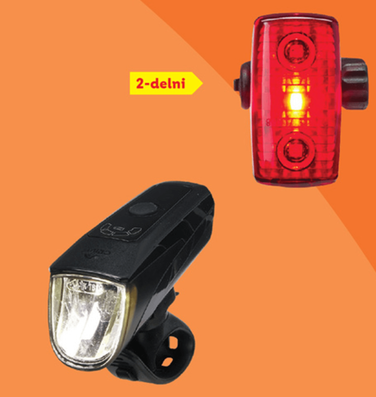 Crivit komplet LED luči za kolo kompl. Akcija v trgovini Lidl