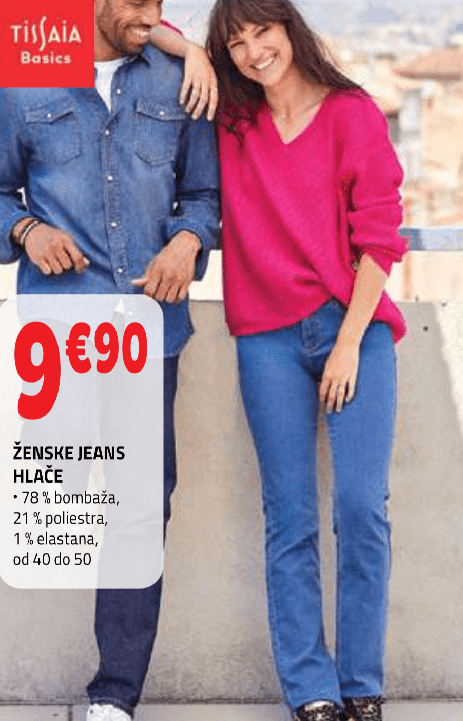 TISSAIA Basics Ženske Jeans Hlače Akcija v trgovini E.Leclerc