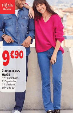 TISSAIA Basics Ženske Jeans Hlače