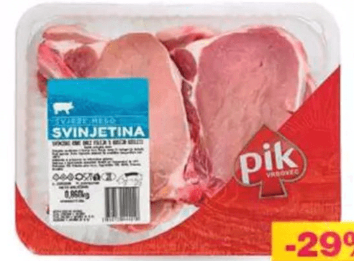 Svinjski kare s kostjo Pik 860 g Akcija v trgovini Mercator