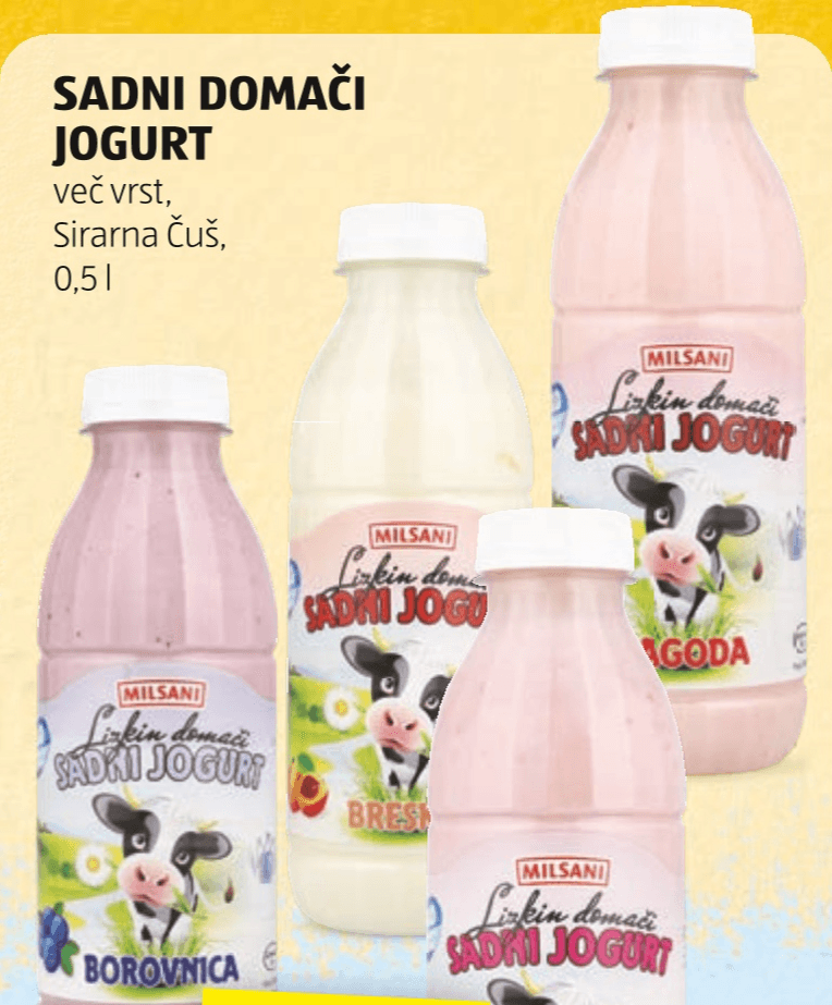 Milsani Sadni domači jogurt 0,5 l Akcija v trgovini Hofer