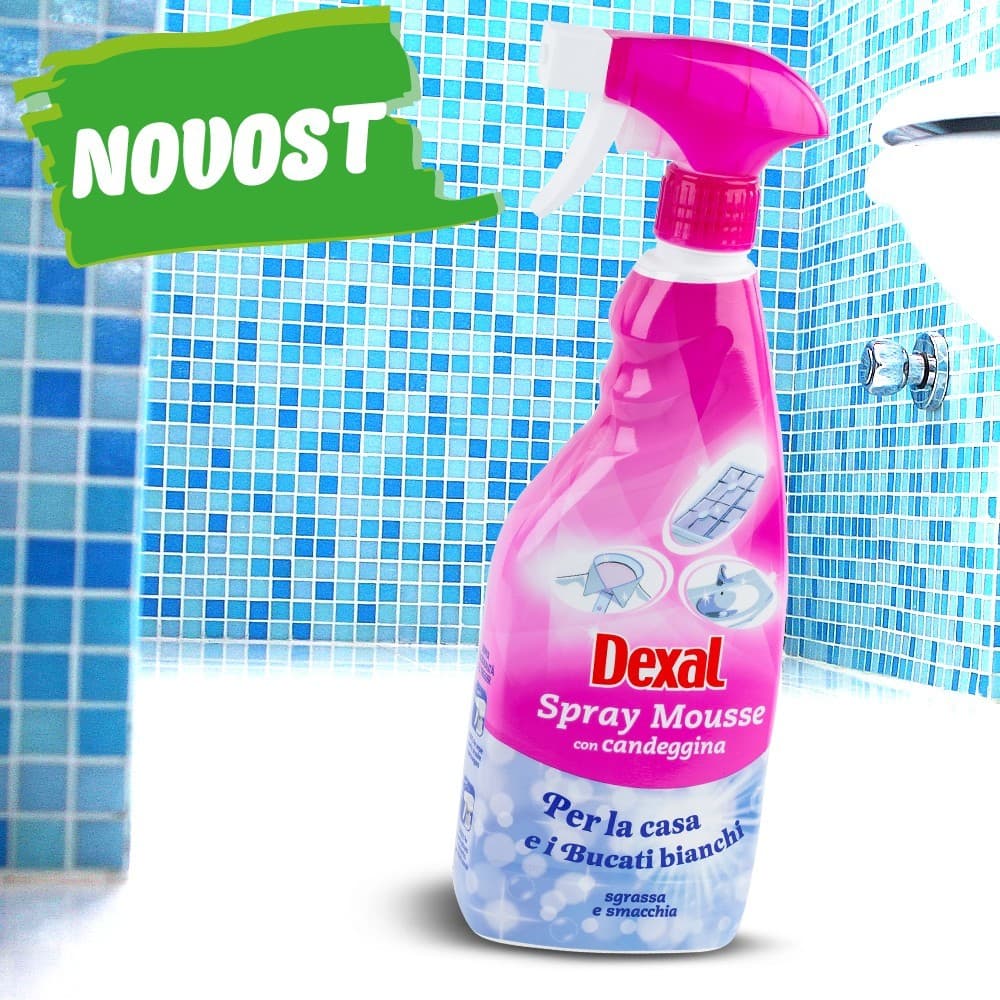 Dexal Spray Mousse čistilo z belilom 750 ml Akcija v trgovini Eurospin