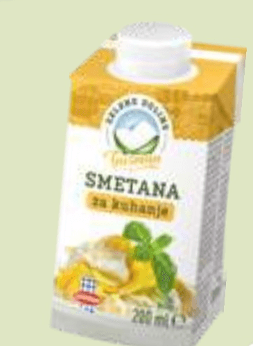 Smetana za kuhanje Zelene doline 200 ml Akcija v trgovini E.Leclerc