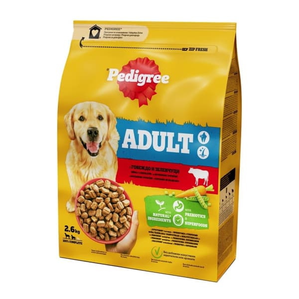 Pedigree suha hrana za pse 2,6 kg Akcija v trgovini Mercator