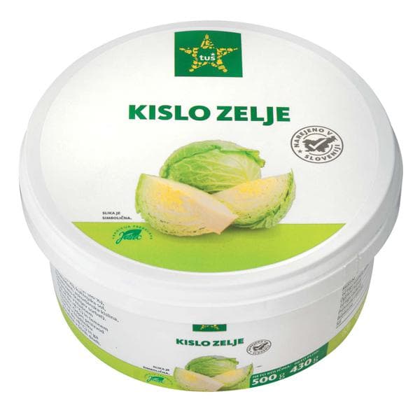 Kislo zelje Tuš 500 g Akcija v trgovini Tuš