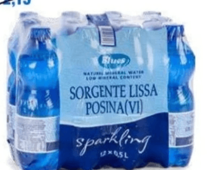 Blues naravna negazirana/gazirana voda 12 x 500 ml Akcija v trgovini Eurospin