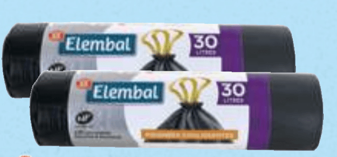 Elembal vrečke za smeti 30 l Akcija v trgovini E.Leclerc