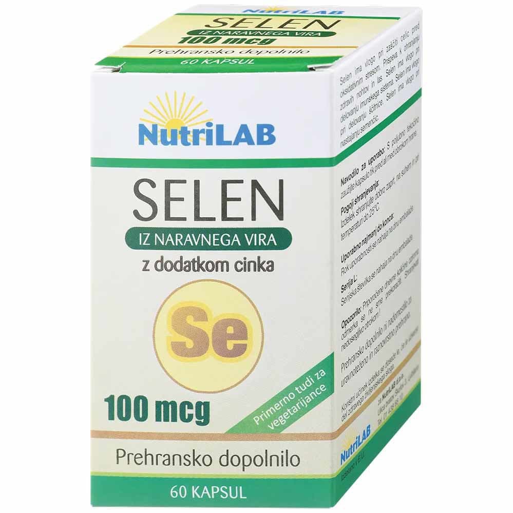 Selen s cinkom 60 kapsul NutriLAB Akcija v trgovini Tuš