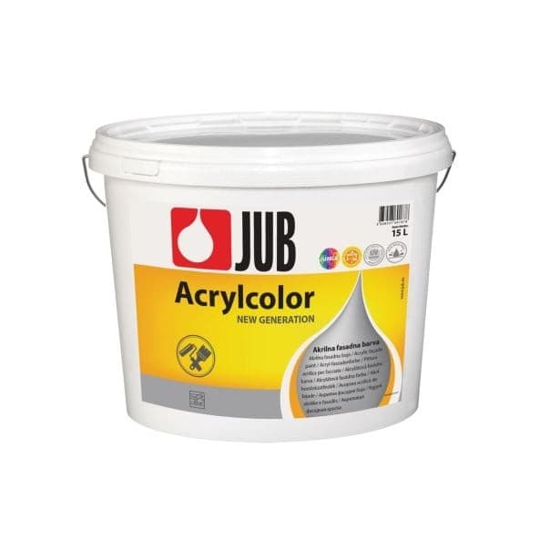 Fasadna barva Jub Acrylcolor beli 1001 15 l Akcija v trgovini Merkur