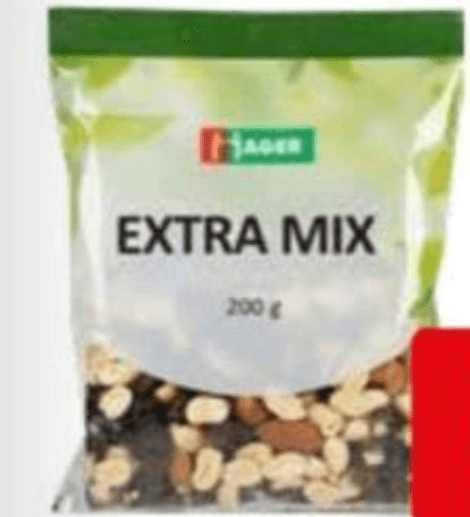 Oreščki Extra Mix 200 g Jager Akcija v trgovini Jager