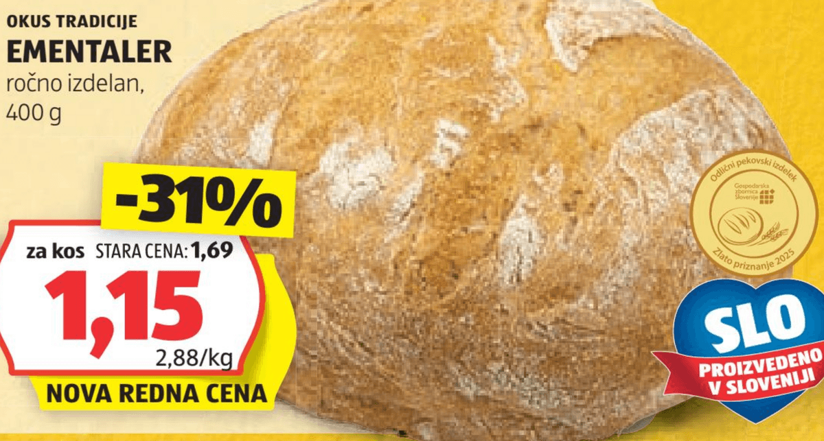 Okus Tradicije Ementaler 400 g Akcija v trgovini Hofer