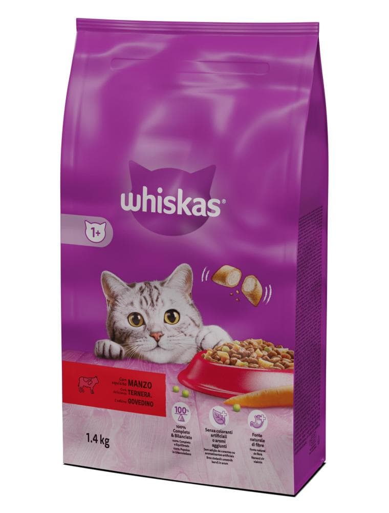 Briketi za mačke 1,4 kg Whiskas Akcija v trgovini Spar