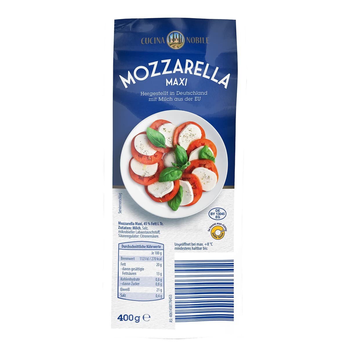 Cucina Nobile Mozzarella v kosu 400 g Akcija v trgovini Hofer