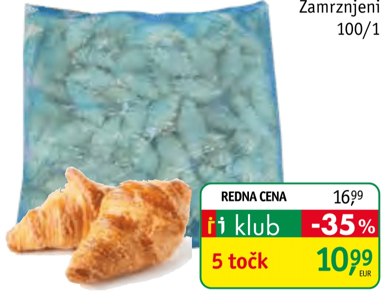 Francoski rogljički zamrznjeni 100/1 Akcija v trgovini Jager