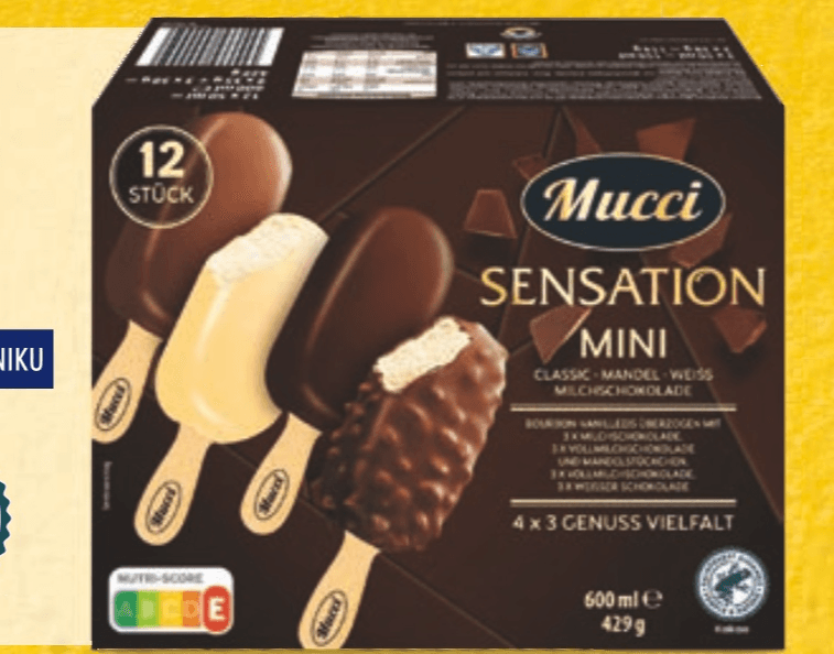 Mucci Mini Sladoled na Palčki 12 x 50 ml Akcija v trgovini Hofer