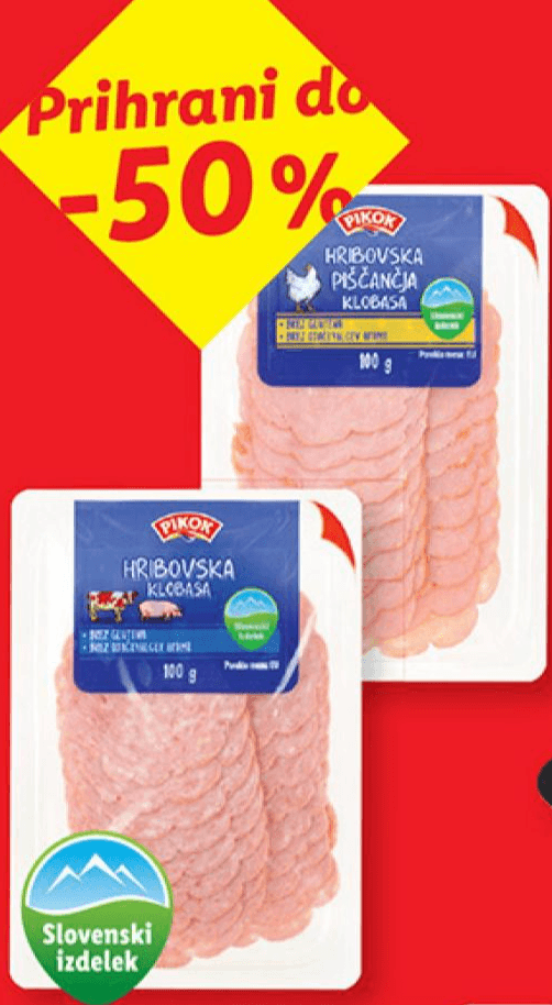 Pikok Hribovska salama 100 g Akcija v trgovini Lidl