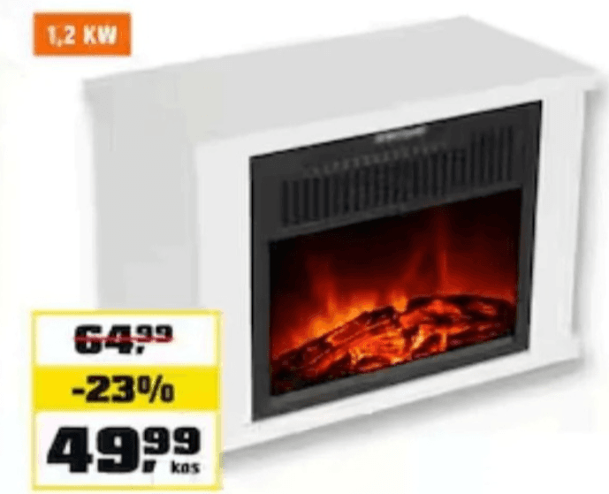 Električni kamin Brügge Akcija v trgovini Obi