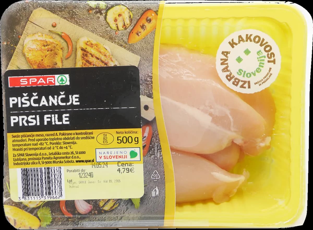 SPAR piščančje prsi file IK 500 g Akcija v trgovini Spar