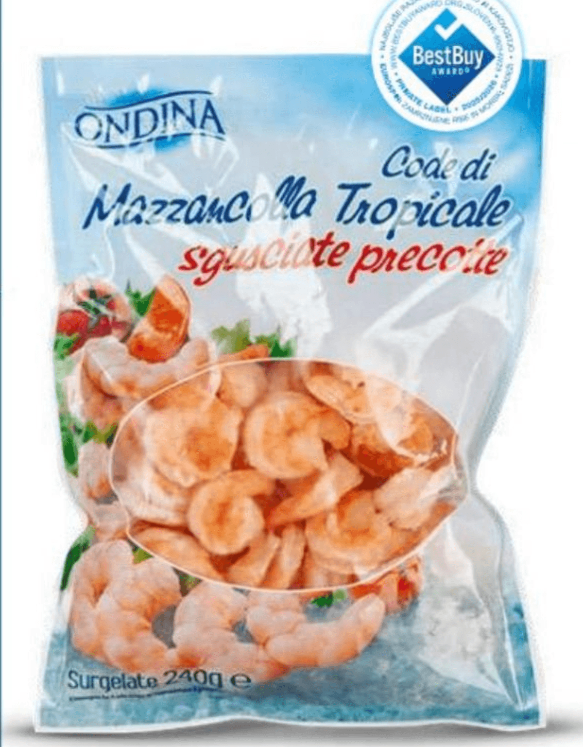 Ondina repki tropskih kozic, očiščeni 240 g Akcija v trgovini Eurospin