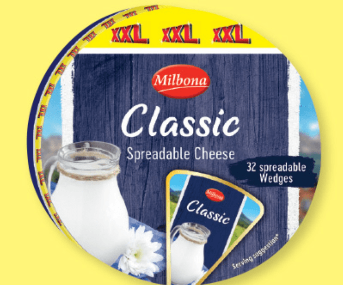 Milbona Topljeni sir v kosih XXL 32 kosov Akcija v trgovini Lidl