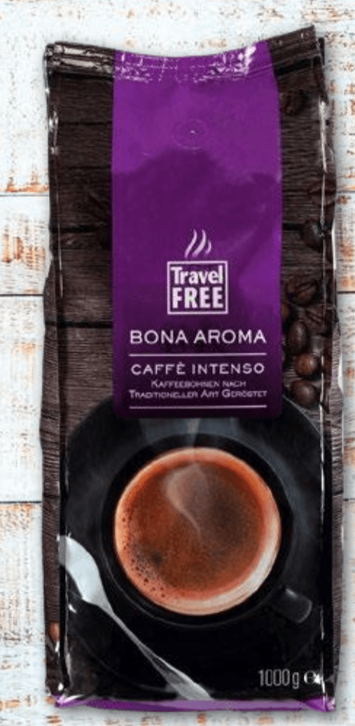 TRAVEL FREE kava v zrnju caffe intenso 1000 g Akcija v trgovini Kompas Shop
