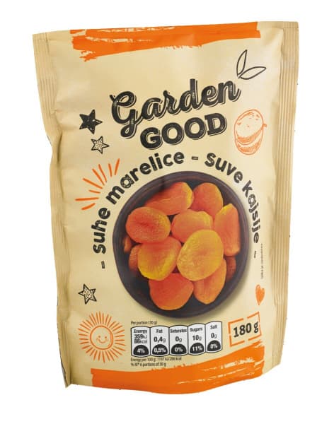 Garden Good suhe marelice 180 g Akcija v trgovini Mercator