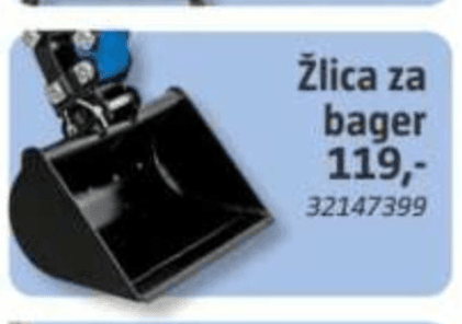 Žlica za bager Akcija v trgovini Bauhaus