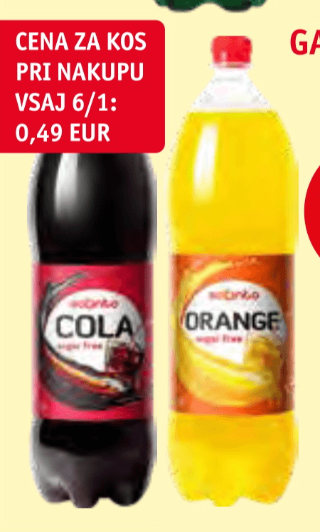 Gazirana pijača Sconto Zero 2 L Akcija v trgovini Jager