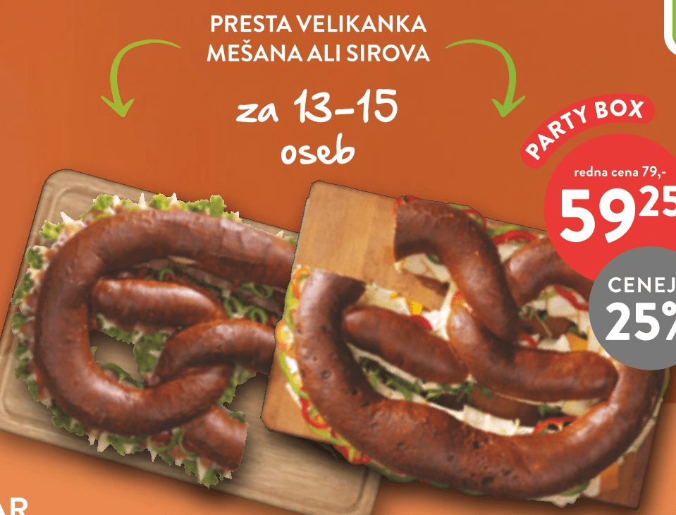 Presta Velikanka Party Box Akcija v trgovini Spar