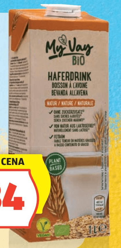 Bio ovseni napitek 1 l My Vay Akcija v trgovini Hofer