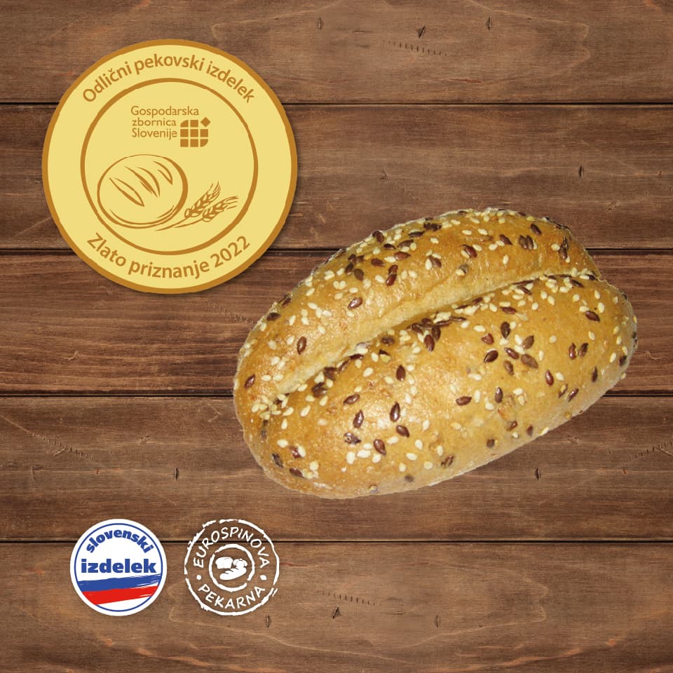 Žemlja s semeni 60 g Akcija v trgovini Eurospin