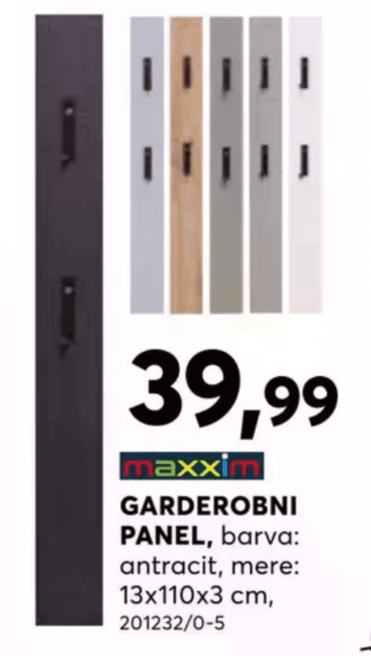 Maxxim garderobni panel Akcija v trgovini Dipo
