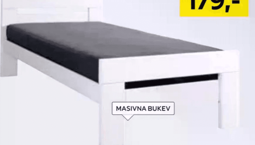 Linea Natura postelja 90 X 200 cm Akcija v trgovini Lesnina
