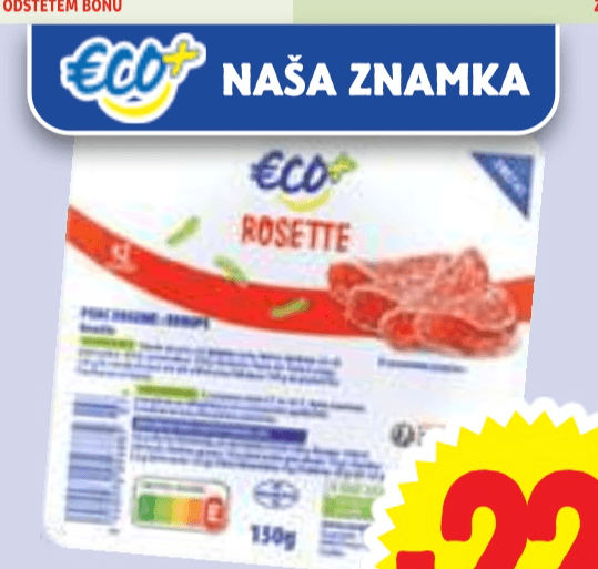 Eco+ suha salama Rosette 150 g Akcija v trgovini E.Leclerc