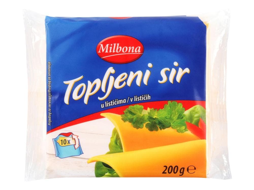Milbona topljeni sir v lističih 200 g Akcija v trgovini Lidl