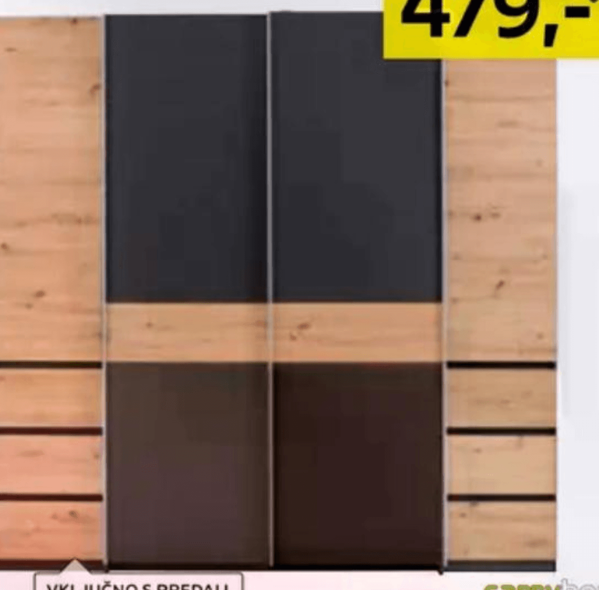 Omara za oblačila 215 X 211 X 60 cm carryhome. Akcija v trgovini Lesnina
