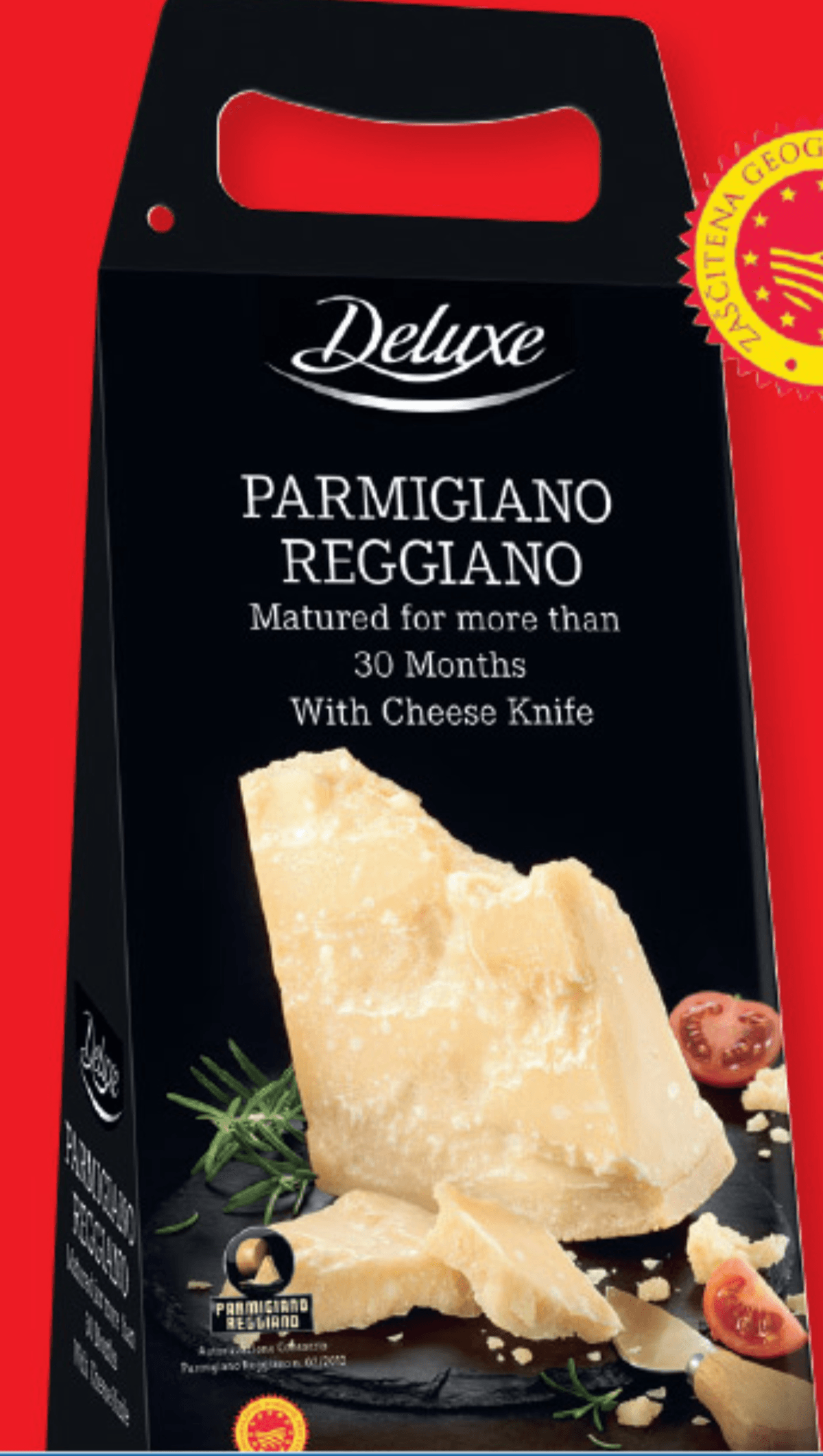 Deluxe Italijanski sir „Parmigiano Reggiano" 850 g Akcija v trgovini Lidl
