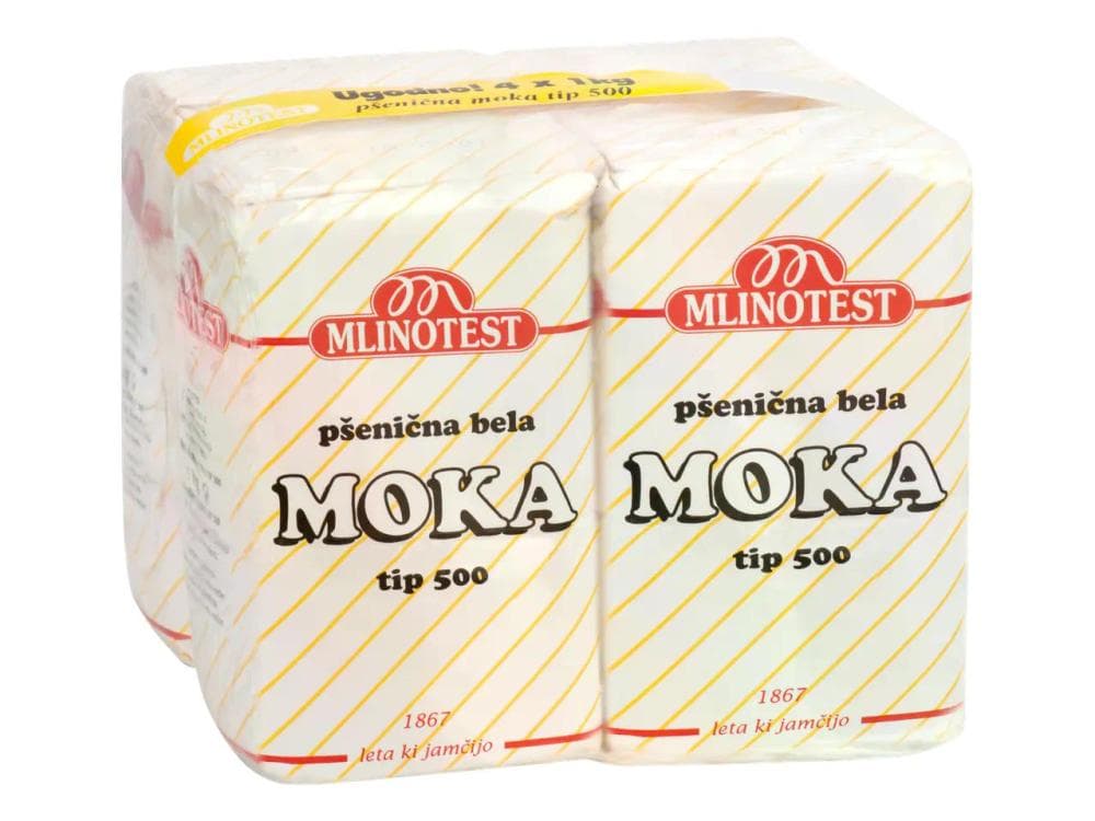 Mlinotest pšenična bela moka 4 x 1 kg Akcija v trgovini Lidl