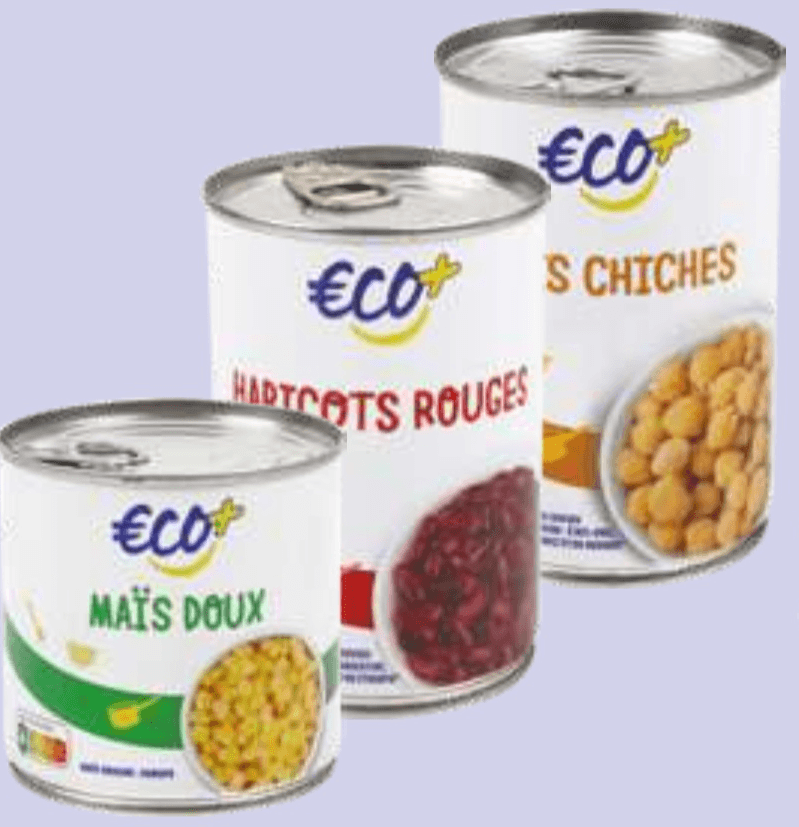 Eco+ koruza, čičerika ali rdeči fižol 300 g ali 420 g Akcija v trgovini E.Leclerc