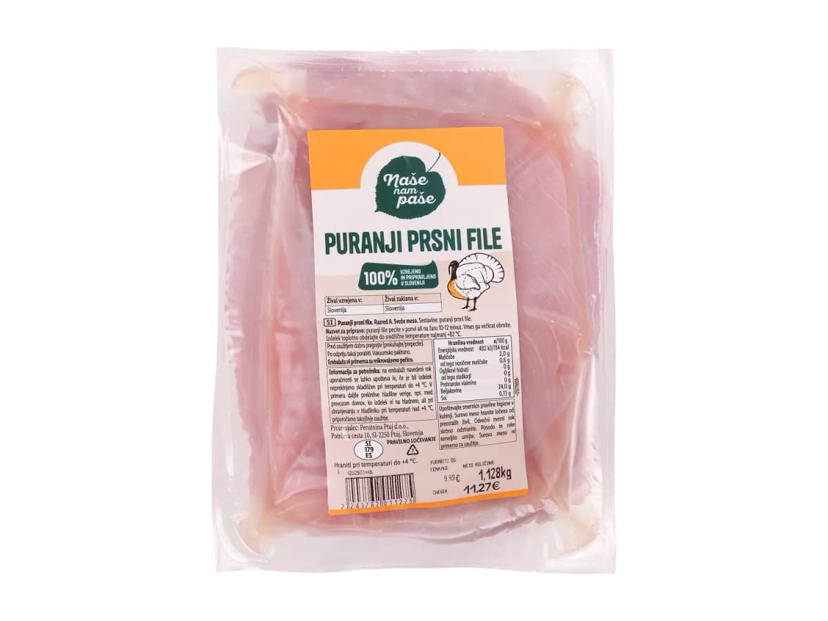 Naše nam paše svež puranji prsni file pribl. 1 kg Akcija v trgovini Lidl