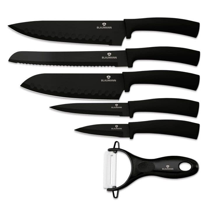 Set kuhinjskih nožev Blaumann Black Silver Collection 6-delni Akcija v trgovini Tuš