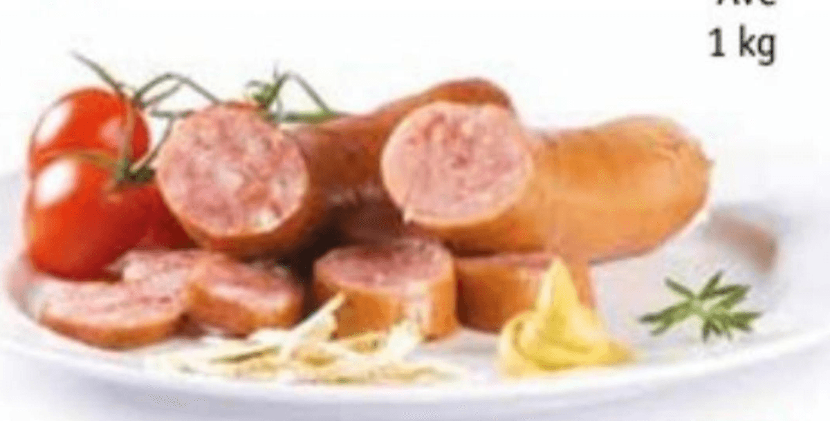 Klobasa za kuhanje 1 kg Ave Akcija v trgovini Jager