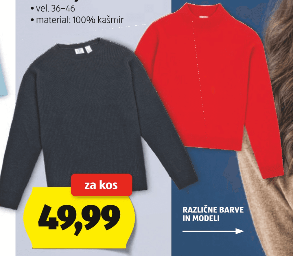 UP 2 Fashion Exclusive Ženski pulover iz kašmirja Akcija v trgovini Hofer
