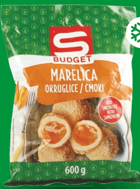 S-Budget Marelični cmoki 600 g Akcija v trgovini Spar