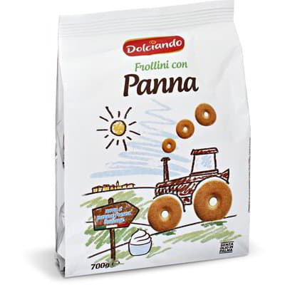 Keksi Frollini s smetano 700 g Dolciando Akcija v trgovini Eurospin