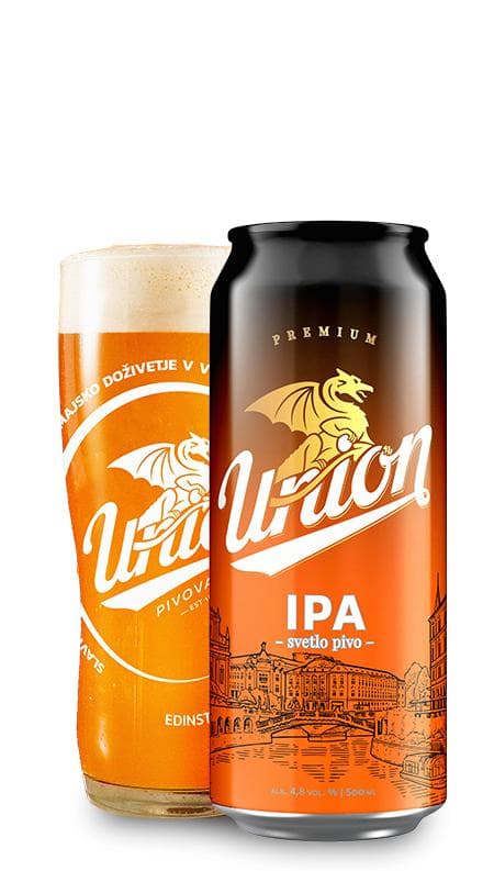 Nefiltrirano svetlo pivo Union IPA 0,5 l Akcija v trgovini E.Leclerc
