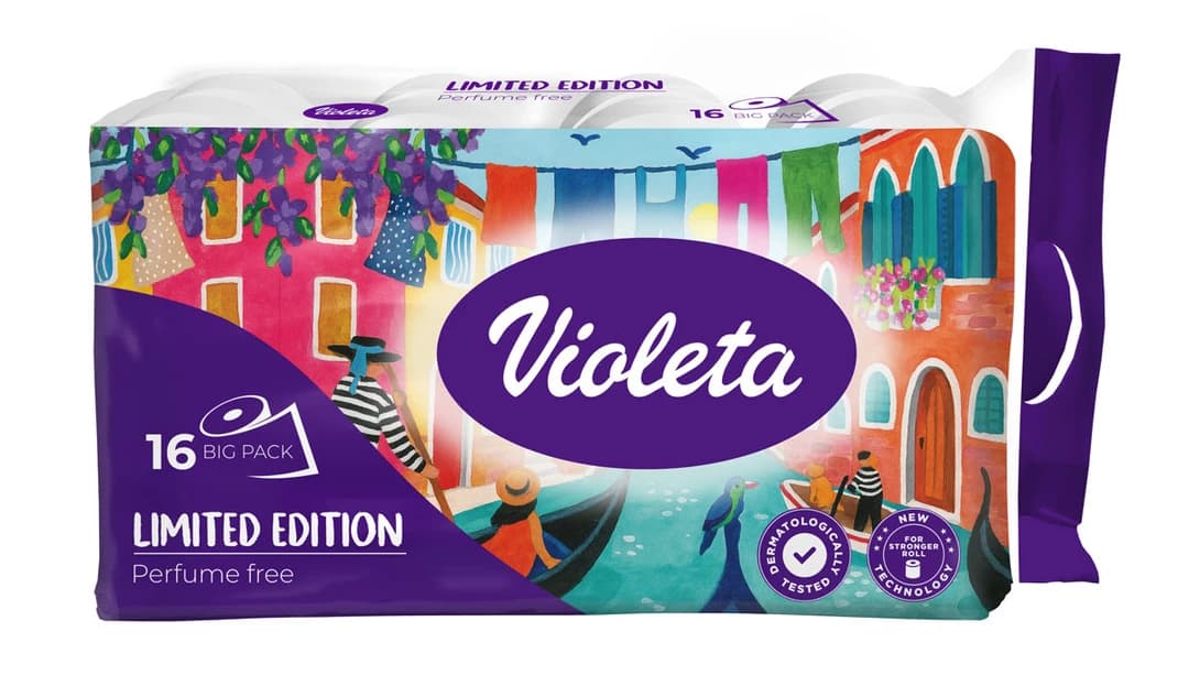 Violeta Toaletni papir Limited Edition 16/1 Akcija v trgovini Merkur
