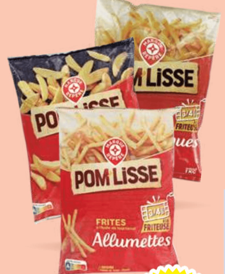 Predpečen krompirček Pom'Lisse 1 kg Akcija v trgovini E.Leclerc