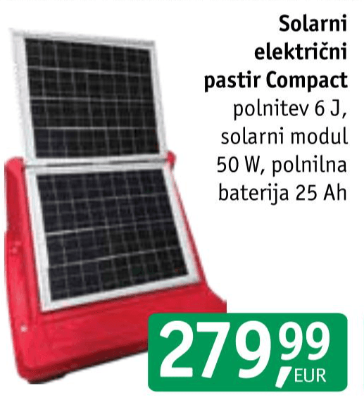 Solarni električni pastir Compact Akcija v trgovini Jager