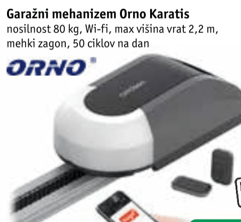Garažni mehanizem Orno Karatis Akcija v trgovini Jager